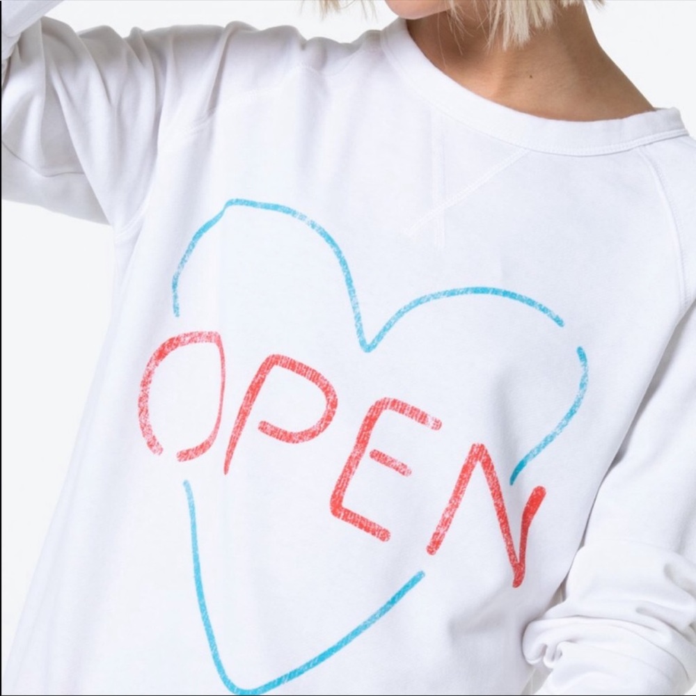 The Laundry Room white Open Heart Sweatshirt Small - Picture 2 of 13